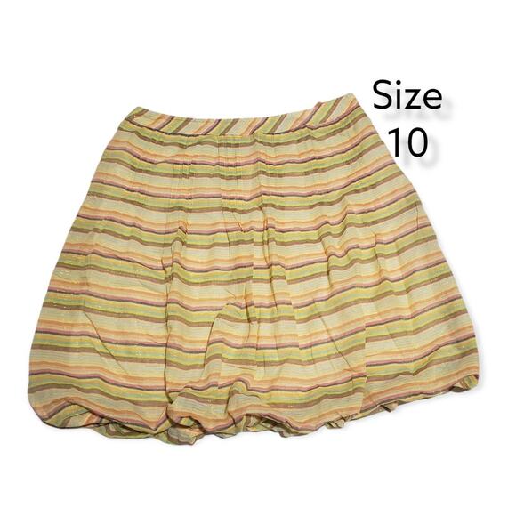 Cynthia Steffe Stripped Pastel Skirt - 2 Skirts in 1 - Size 10 - Picture 7 of 7